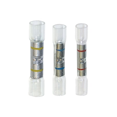 Phillips Connector, Heat Shrink, Elect, Sta-Dry Clear-Vu, Window Butt, 16-14Ga, Blue 1-1662-100